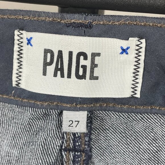 Paige Jeans Womens 27 blue denim skyline skinny designer preppy casual - Picture 4 of 9
